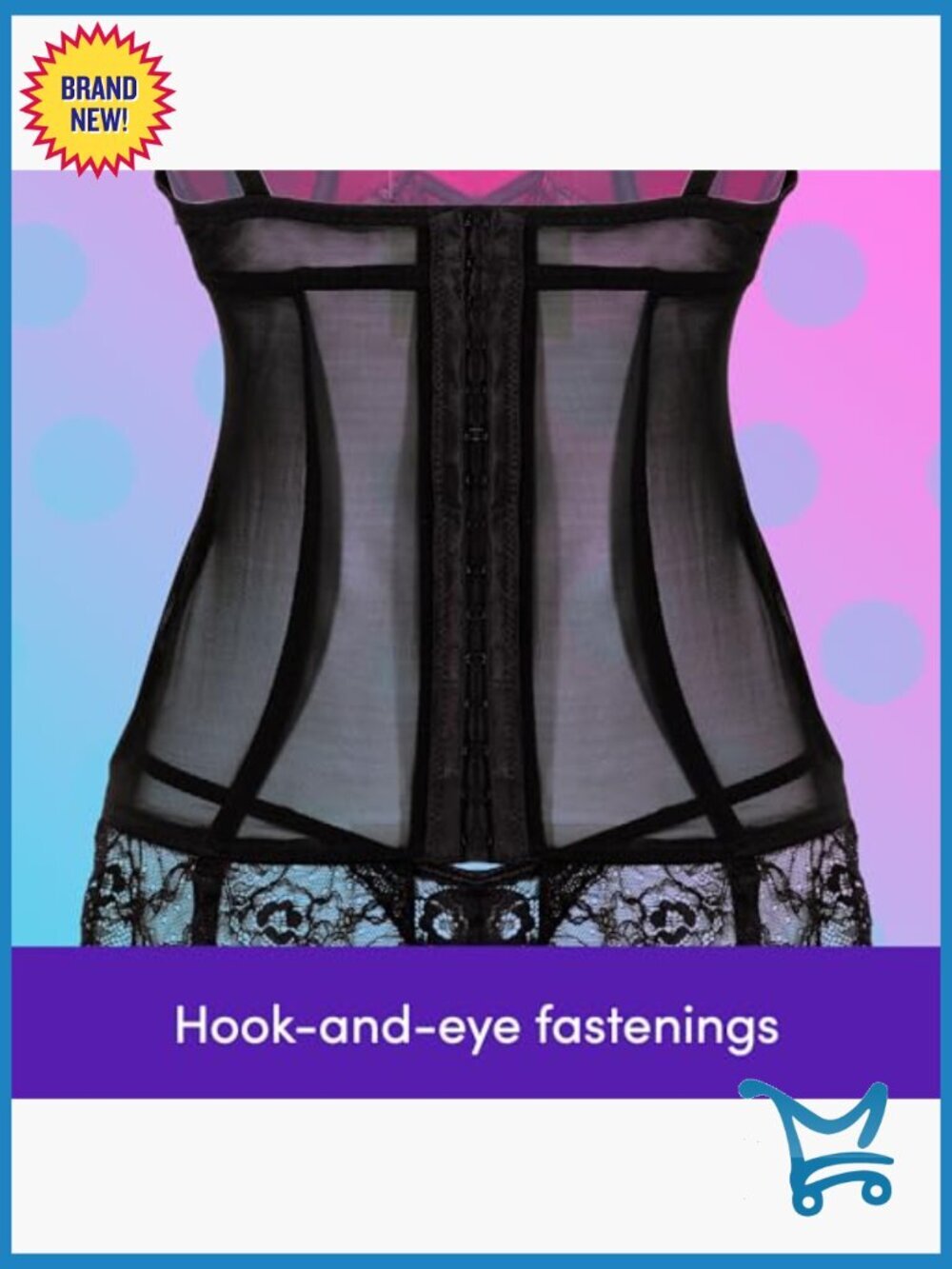 Boudoir Belle Satin Push Up Basque Set with G-String - Picture 6 of 7